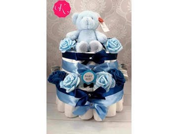 Baby Boy Maci pelenkatorta 