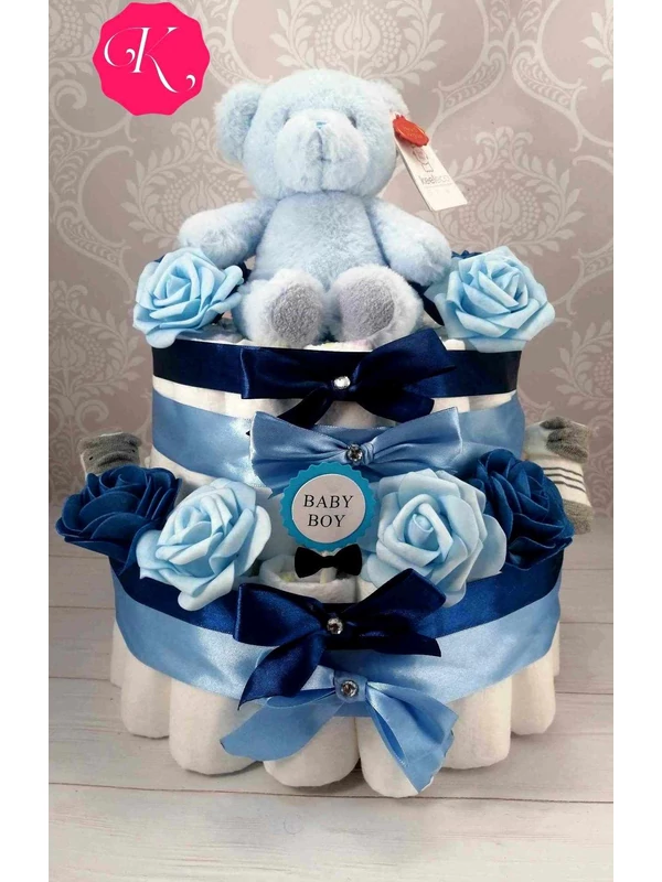 Baby Boy Maci pelenkatorta 